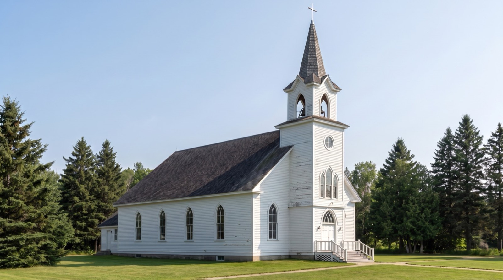 The White Church in daylight